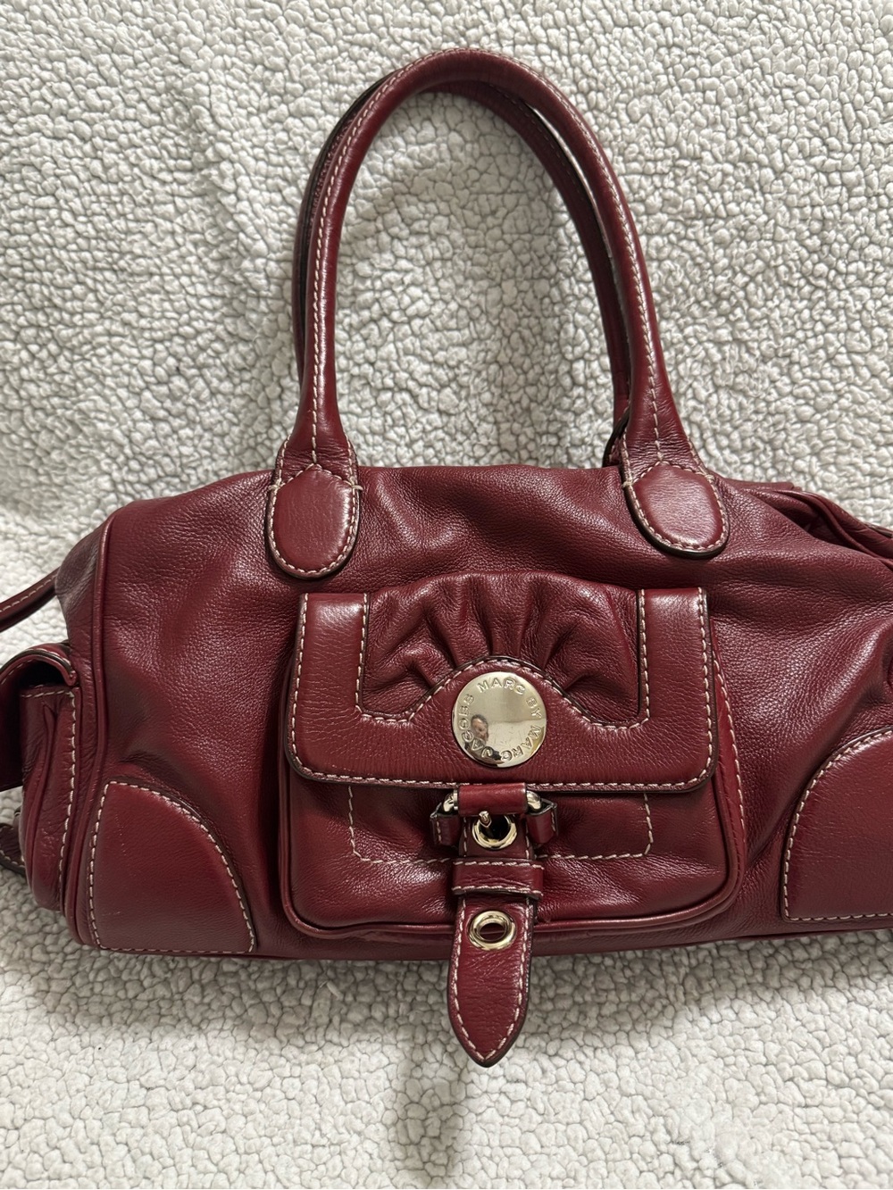 Marc by Marc Jacobs Lovely Aline Burgundy Leather Shoulder Bag